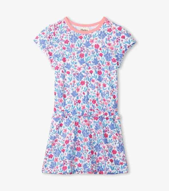 Wild Flowers Ruffle Waist Dress