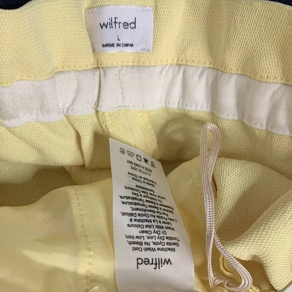 Wilfred Aritzia Lucienne Lemon Merengue Paper Bag Shorts Size Large