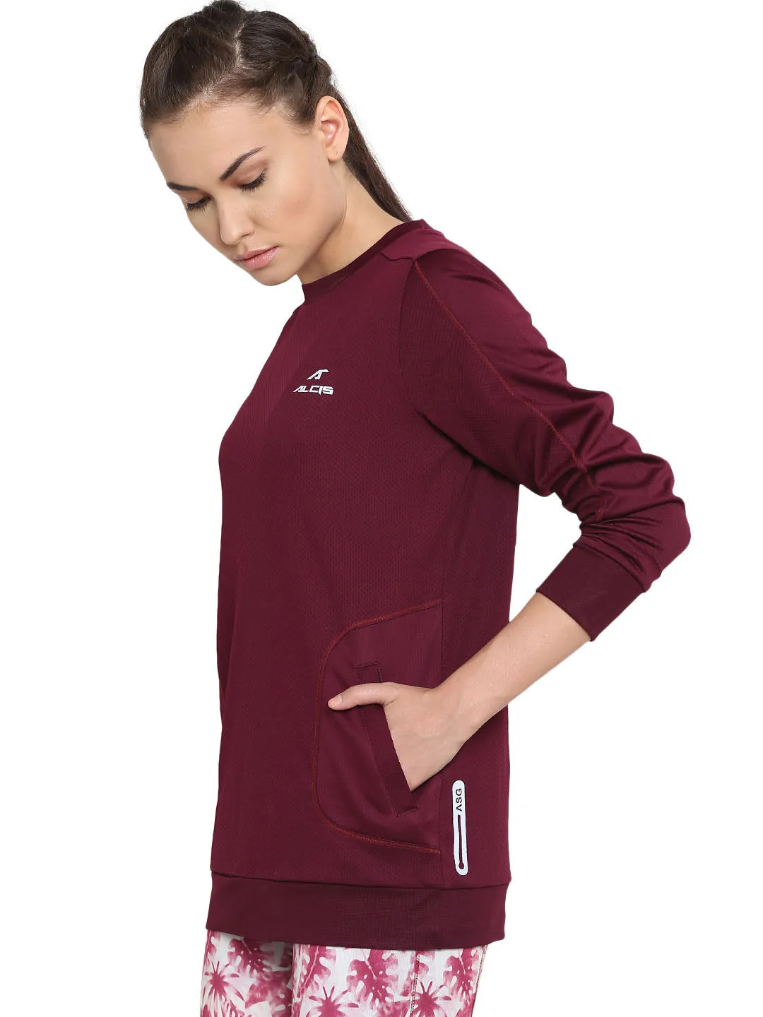 Women Solid Black Sweatshirts