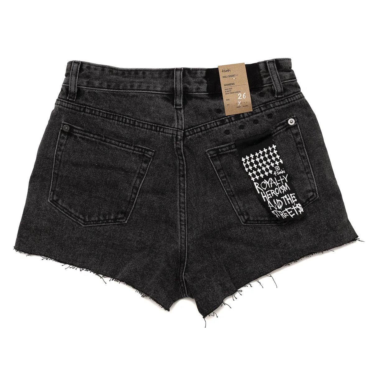 Womens Ksubi Kali Denim Shorts 'Black'