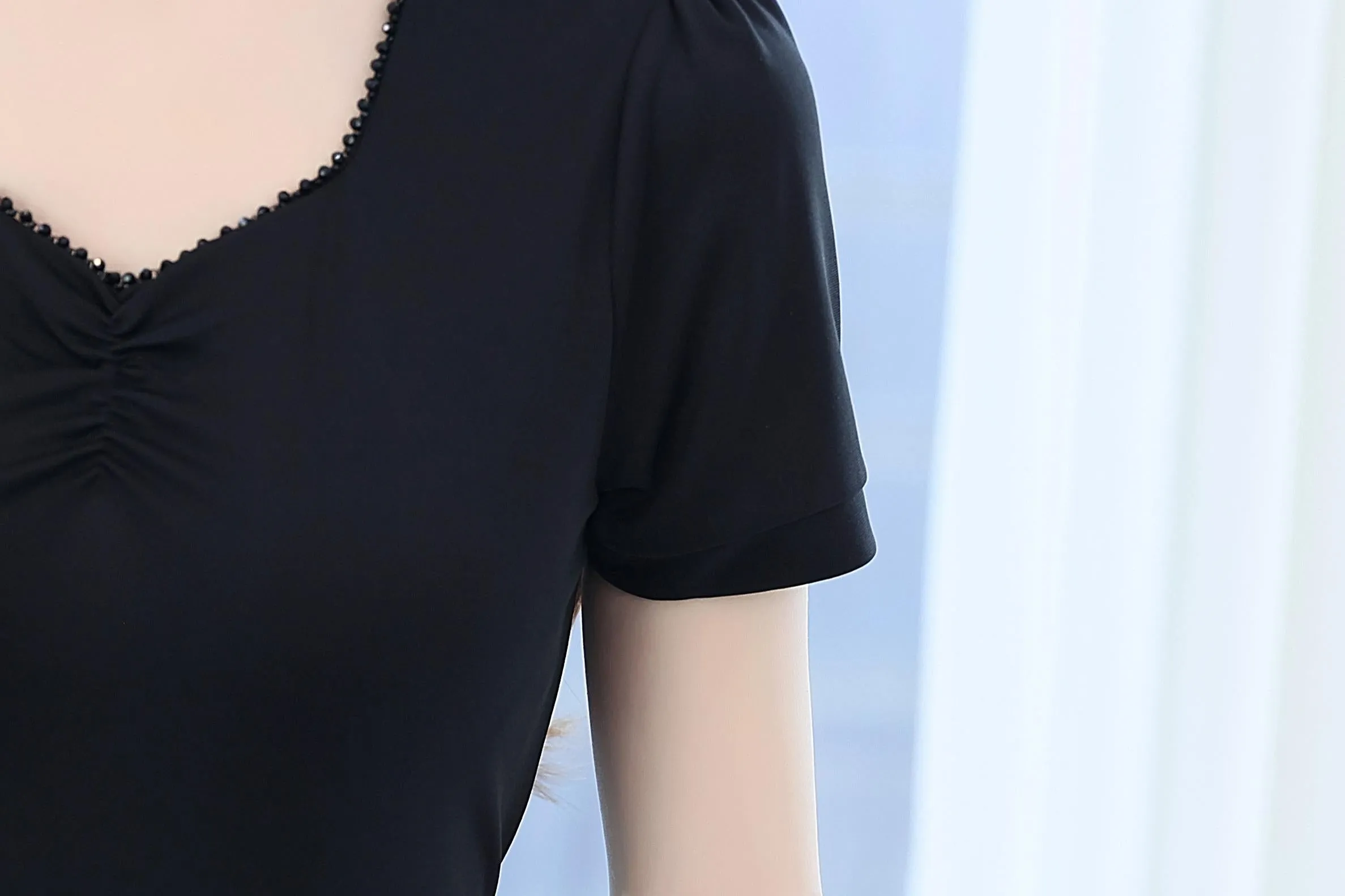 Women's Tie Front Faux Two-Piece T-Shirt Dress for a Flattering Look