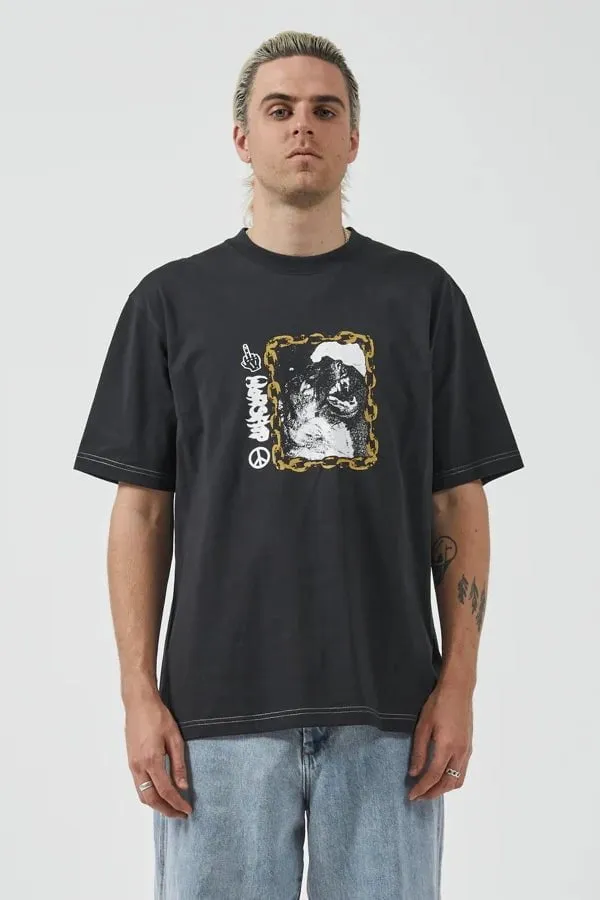 WORSHIP SUPPLIES PURE MAYHEM TEE - WASHED BLACK