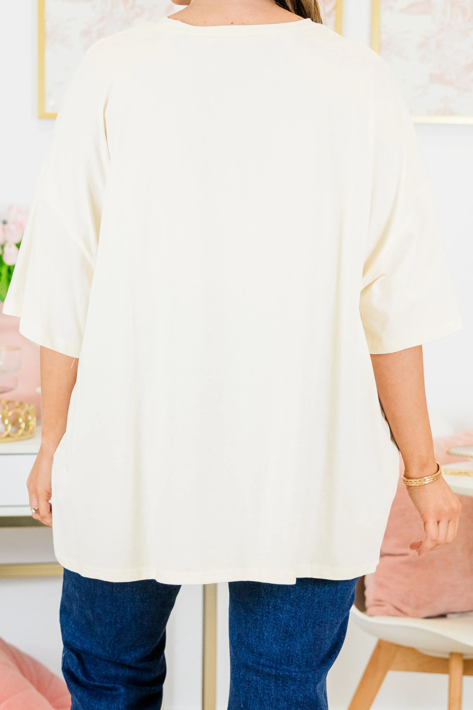 XO Cutie Boyfriend Tee, Ivory