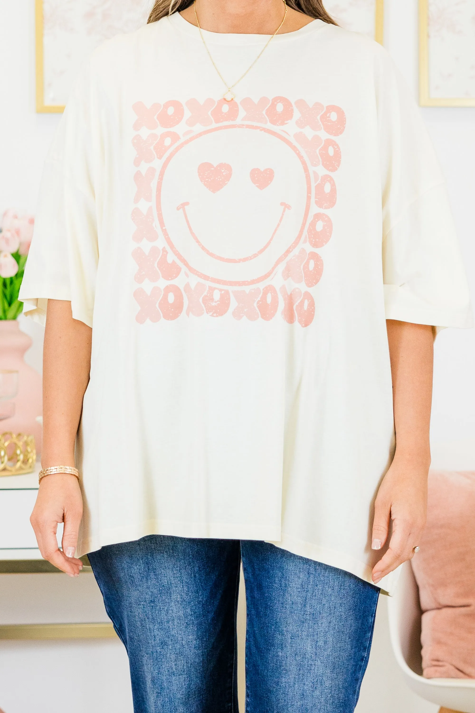 XO Cutie Boyfriend Tee, Ivory