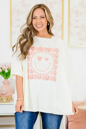 XO Cutie Boyfriend Tee, Ivory