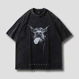 Y2K Doberman T-shirts - Oversized - Heren - Streetwear - Y2K
