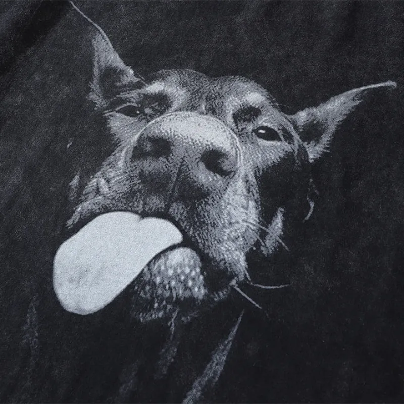 Y2K Doberman T-shirts - Oversized - Heren - Streetwear - Y2K