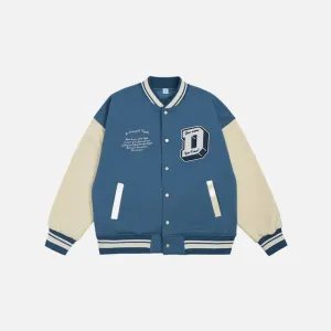 Y2K Don't Care Varsity Jacket for Streetwear Enthusiasts