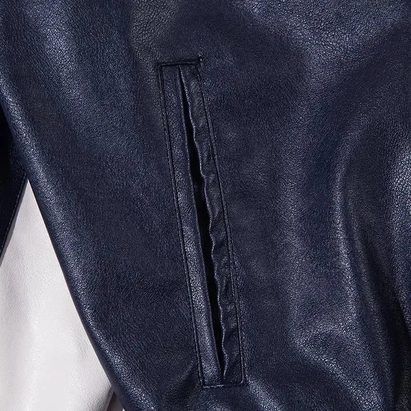 Y2K Faux Leather Varsity Jacket for Trendy Streetwear Style