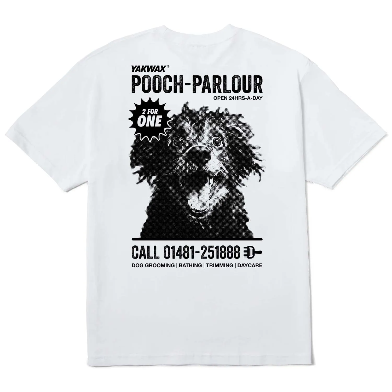 Yakwax Pooch Parlour T-Shirt - White
