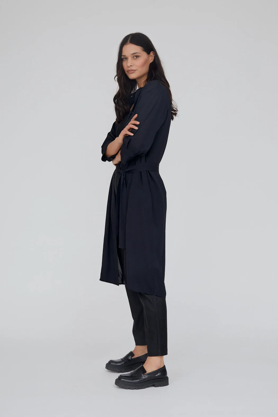 Yasemin Shirt Dress - Black