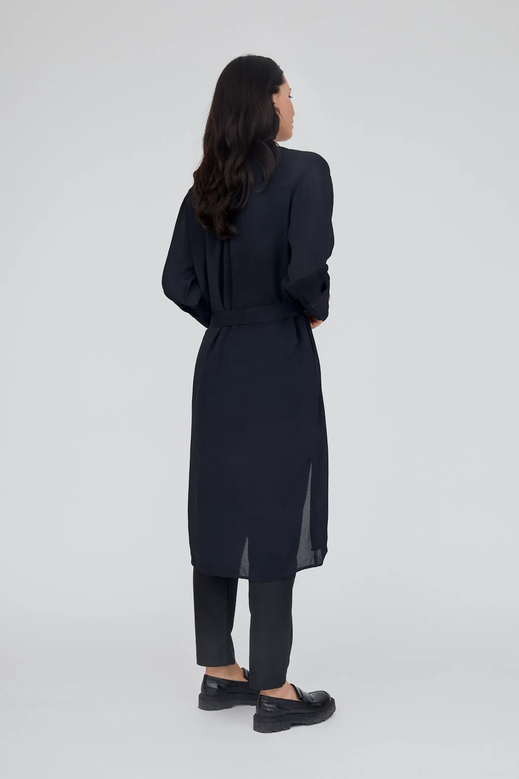 Yasemin Shirt Dress - Black