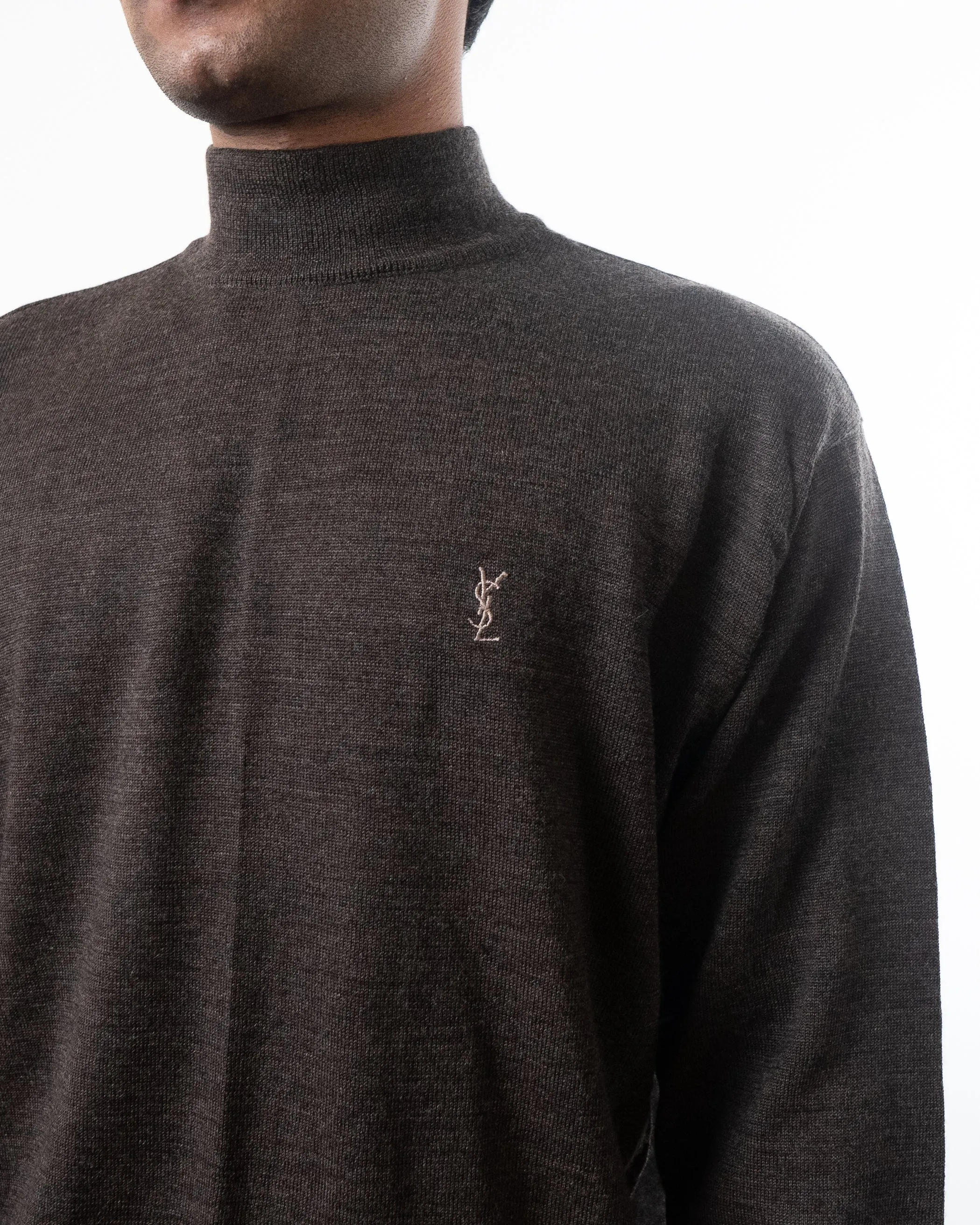 Yves Saint Laurent Turtleneck Sweater - Brown