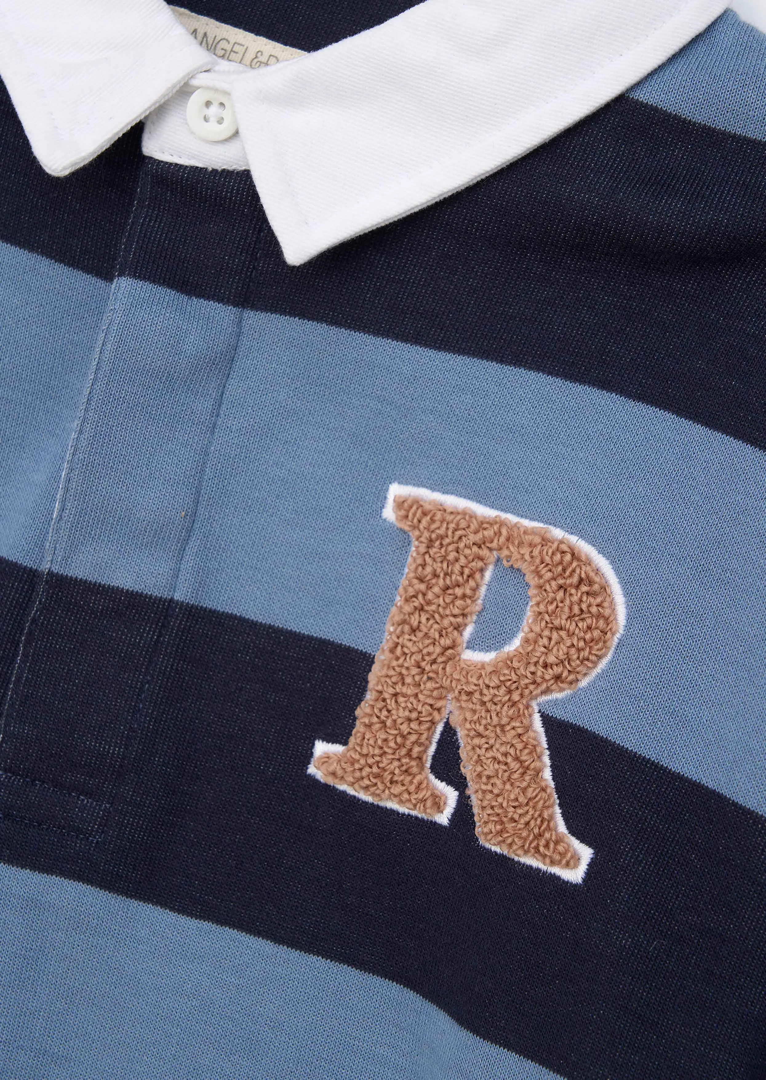 Zane Blue Branded Stripe Twofer Rugby