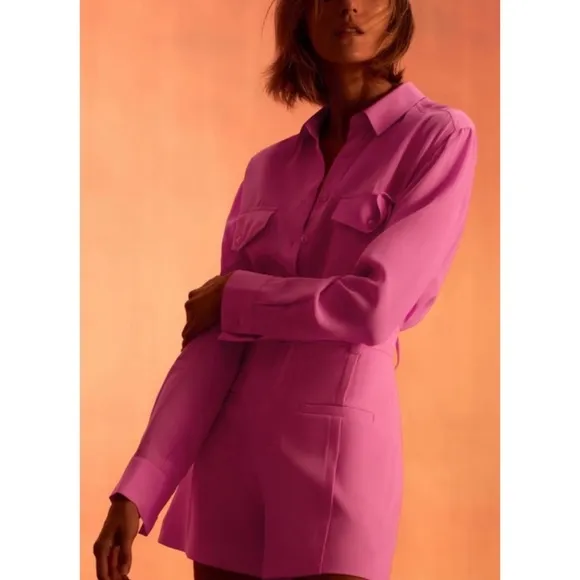 ZARA • Bubblegum Pink Super High-Waisted Mini Shorts