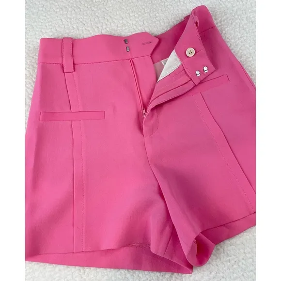 ZARA • Bubblegum Pink Super High-Waisted Mini Shorts