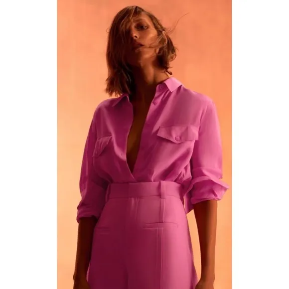 ZARA • Bubblegum Pink Super High-Waisted Mini Shorts
