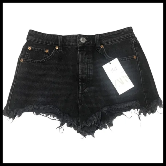 ZARA Mid-Rise Jean Shorts