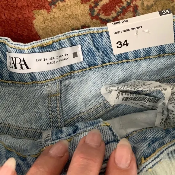 Zara Tie Dye Denim Shorts
