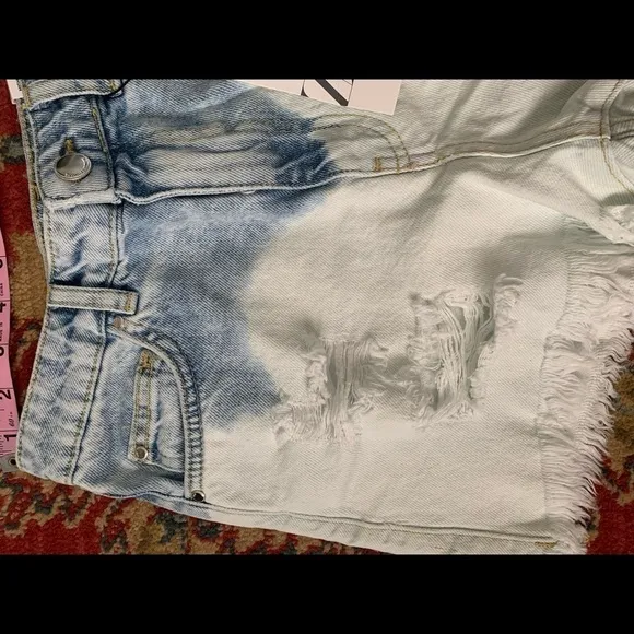 Zara Tie Dye Denim Shorts
