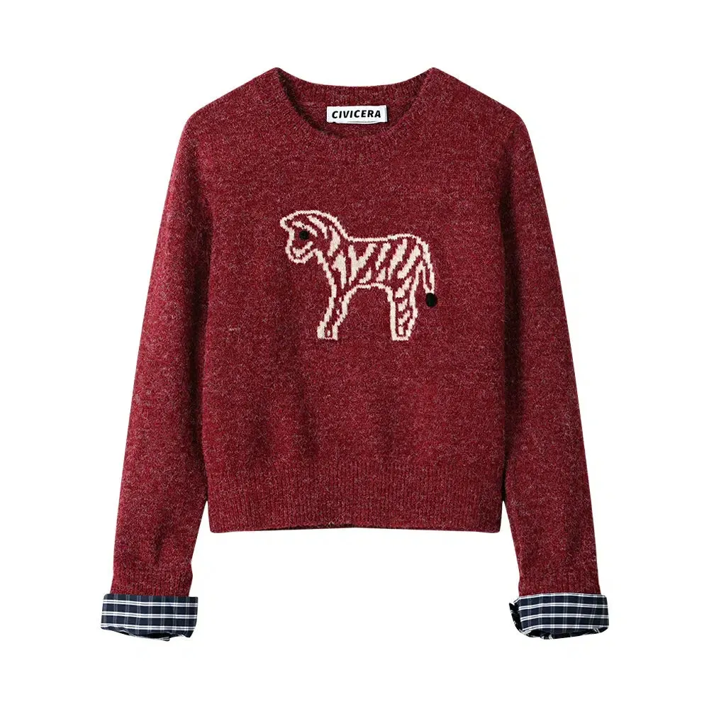 Zebra Pattern Sweatshirt
