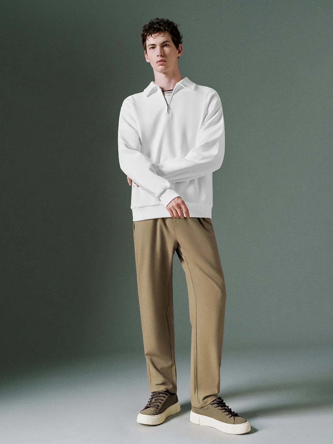 Zip Half Placket Sweatshirts