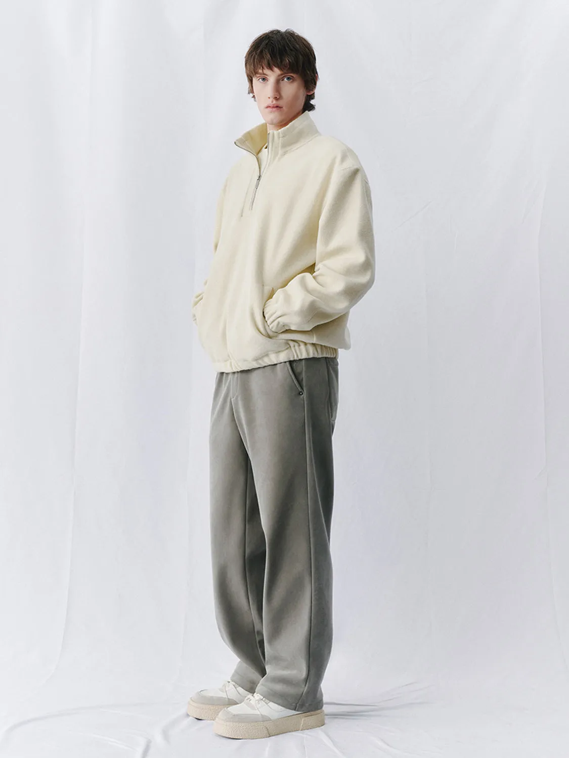 Zip Half Placket Sweatshirts