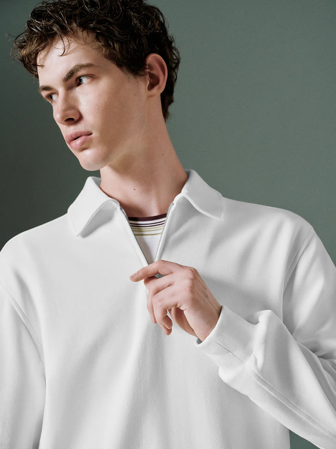 Zip Half Placket Sweatshirts