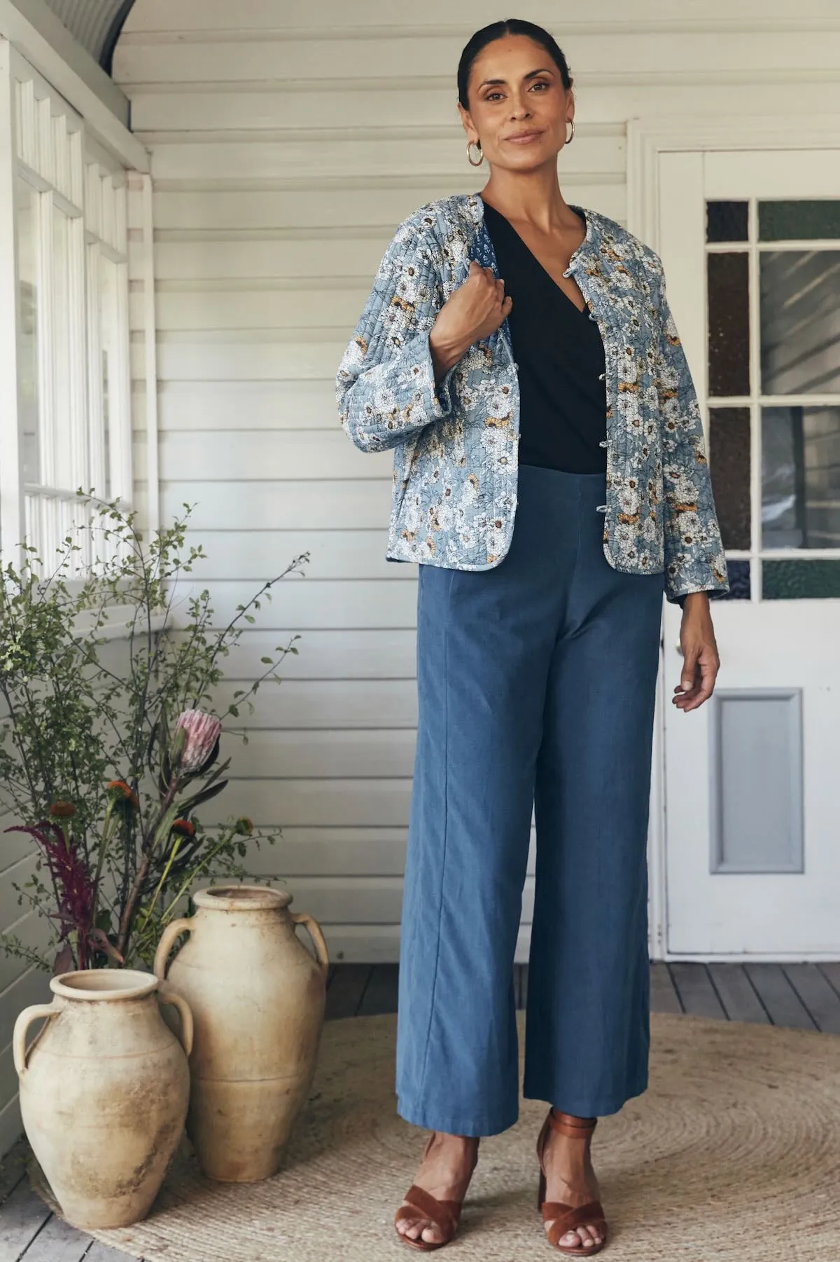 Zuri Reversible Jacket  - Cornflower & Lazuli