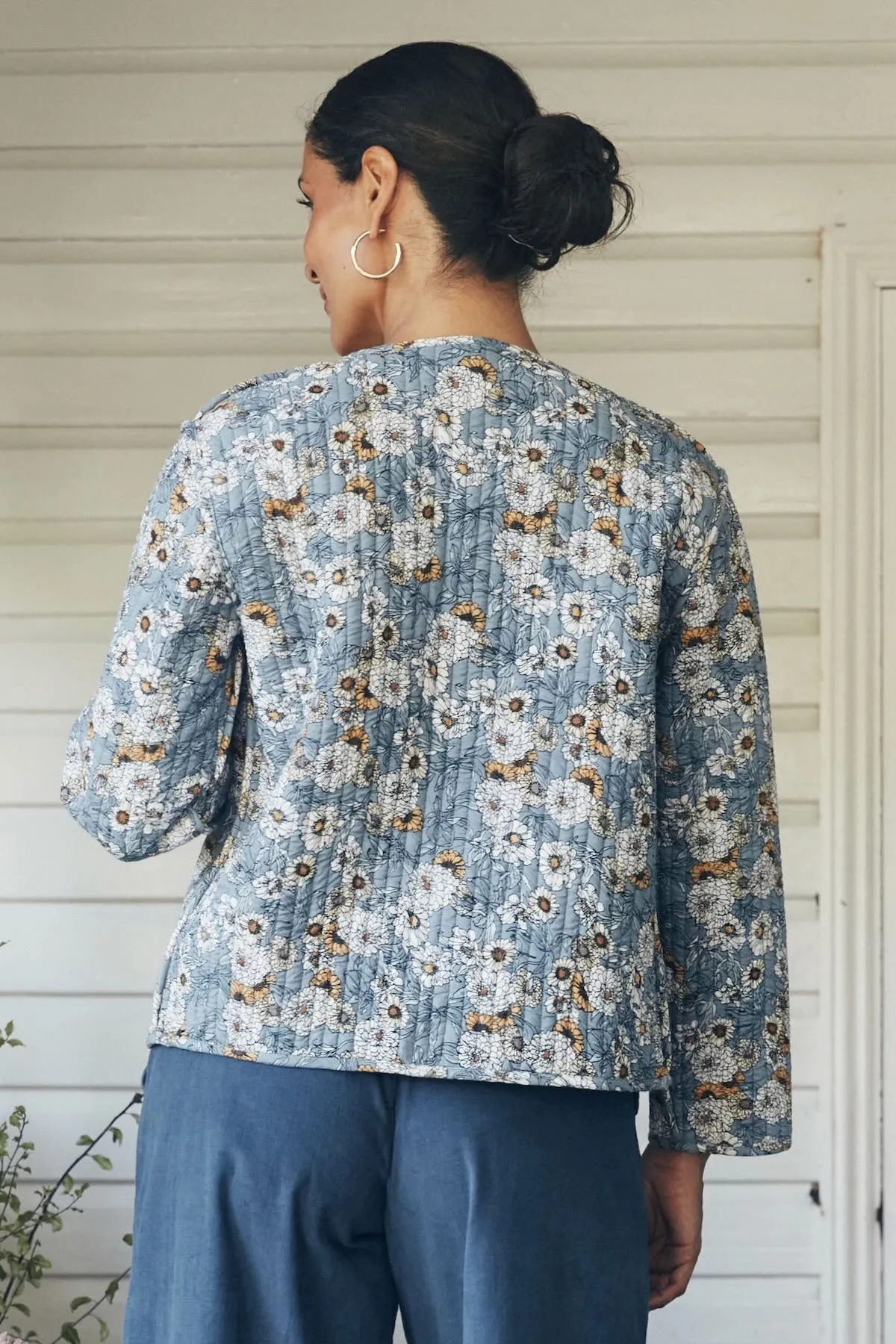 Zuri Reversible Jacket  - Cornflower & Lazuli