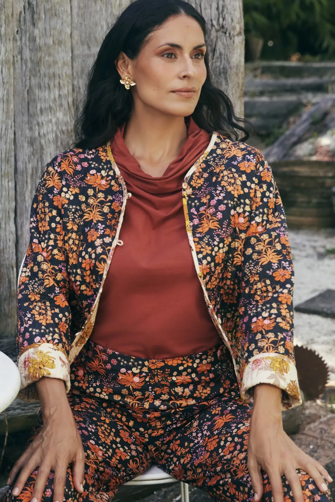 Zuri Reversible Jacket  - Tigerlily & Cassia